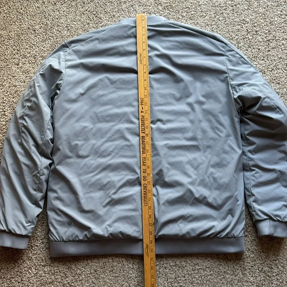 Lululemon Men’s Goose Down Insulated Primaloft Intermission Bomber Jacket Gray